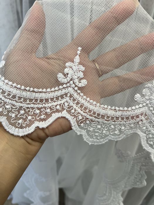 Тюль грек сітка корона люрекс вишивка