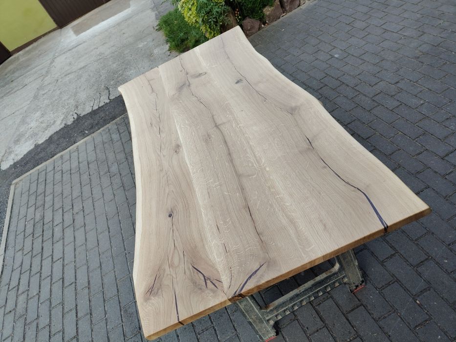 Blat stołu dębowy 166x88 lite drewno dębowe