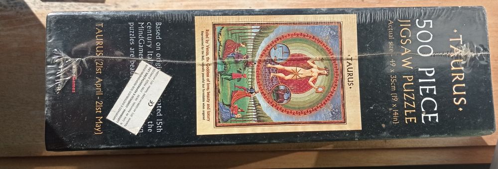 Puzzle zodíaco Touro 500 peças novo óptima prenda de Natal selado