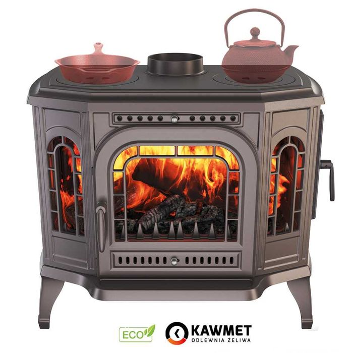 Koza żeliwna piec z fajerkami KAWMET P7 Cooktop - POLSKI PRODUKT