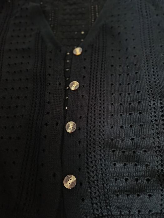Czarny kardigan sweter rozpinany na guziki XL