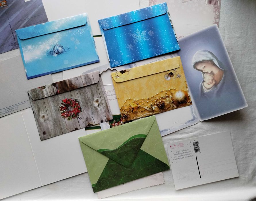 Kartki świąteczne Boże Narodzenie i Nowy Rok - zestaw