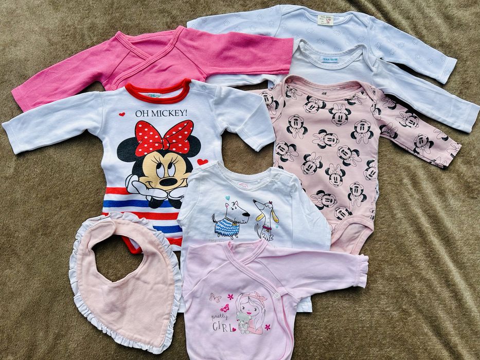 Zestaw, paka ubrań lato dziewczynka, 62/68 Cool club,H&M,Zara 50 szt.