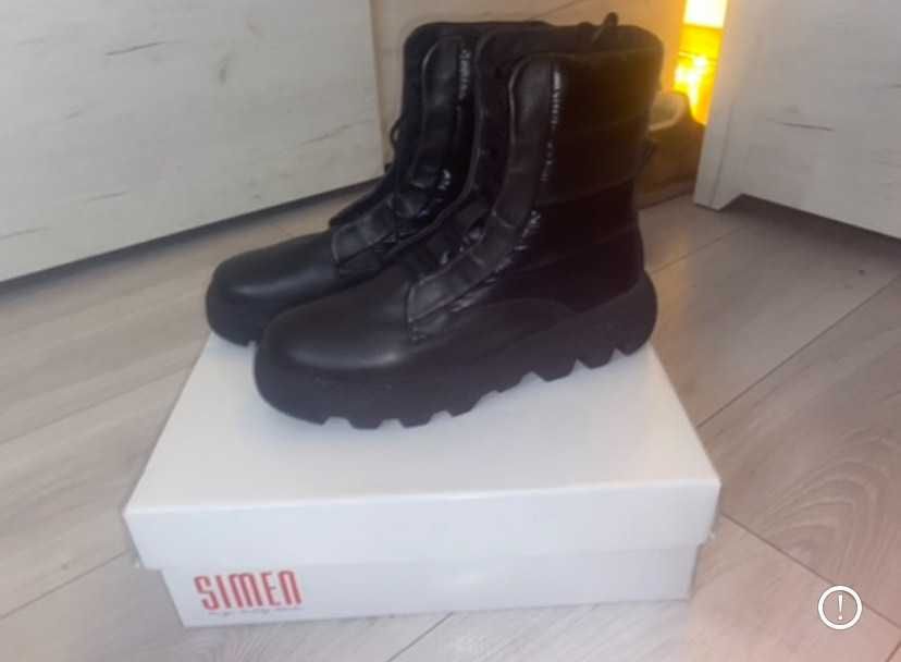 SIMEN – czarne wysokie buty – rozmiar 39 – bardzo dobry stan
