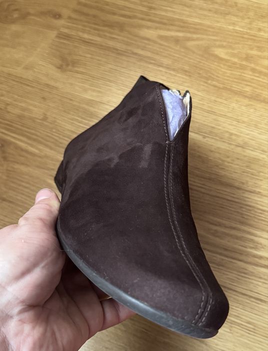 Skórzane brązowe botki Hassia rozmiar 5 - 38