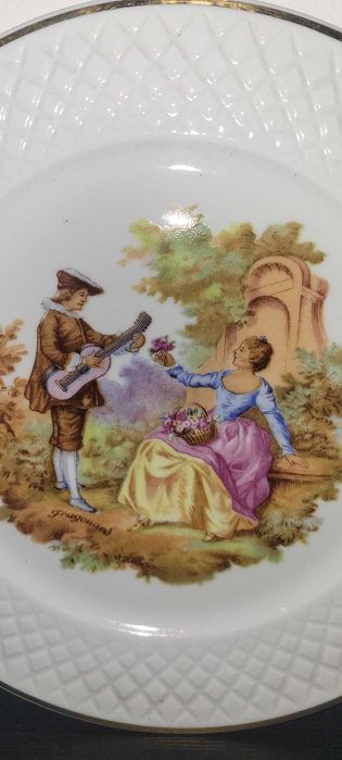 Prato Decorativo SPAL Motivo Galante "Fragonard" Porcelana de Portugal
