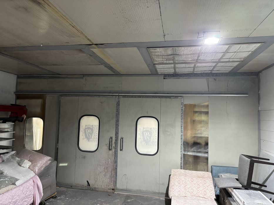 Cabine de pintura cortina a seco polimento