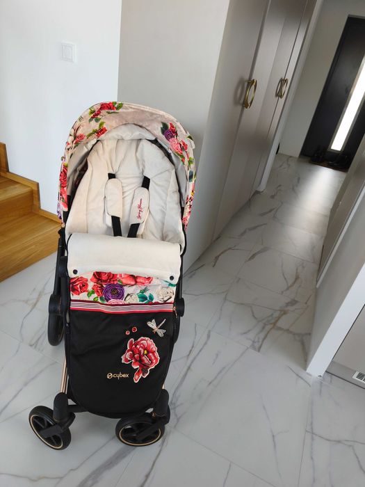 Cybex Priam  Wózek Głęboko-Spacerowy Spring Blossom Light komplet