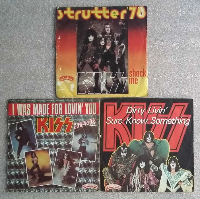 Kiss - Lote de 3 singles/ vinil