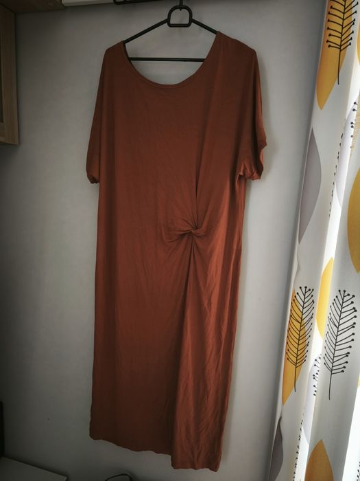 Sukienka tunika 44/46 marszczenie ozdobne rozporek