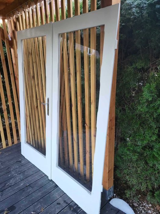 DRZWI drewno wewnętrzne weranda dwu skrzydłowe