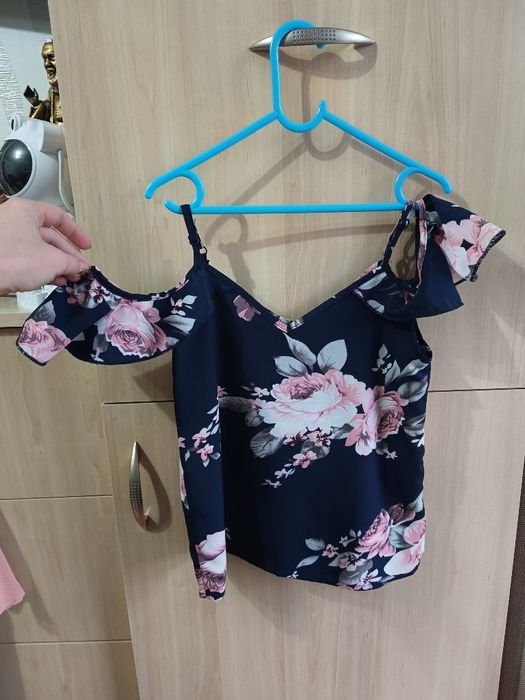 2x bluzka koszulka top t-shirt dziewczęcy 134-140