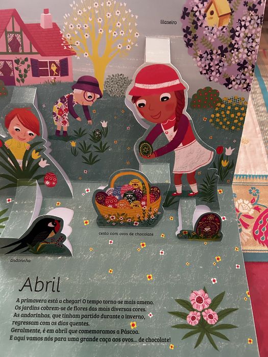 Livro infantil os 12 meses do ano pop up