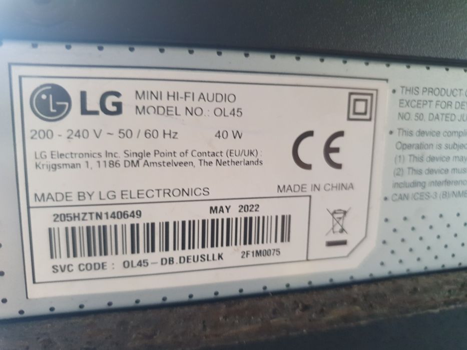 Coluna  de Som LG OL45