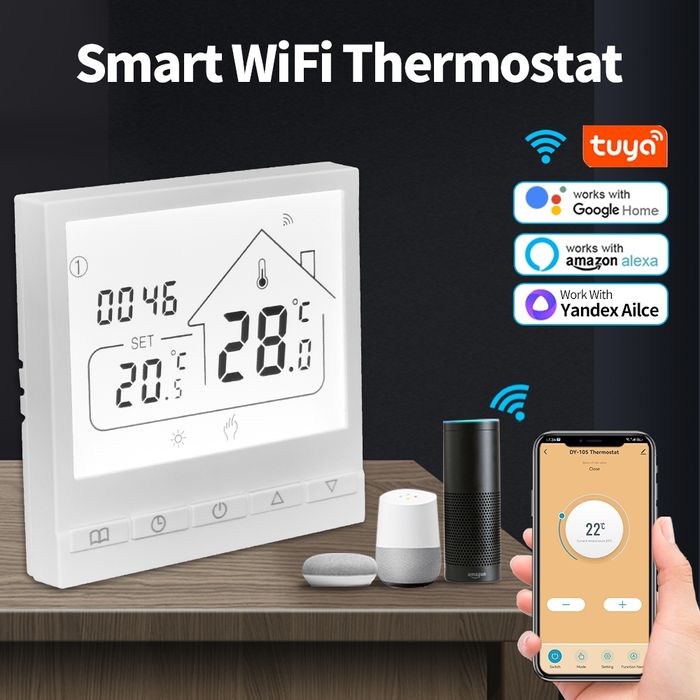 Розумний терморегулятор Wi Fi для котла Tuya Smart Thermostat термоста