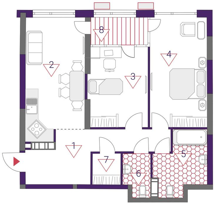 2к квартира 83,53 м2, ЖК Грейт (Great), 8 буд., 2с7б, 23 поверх. Без%.