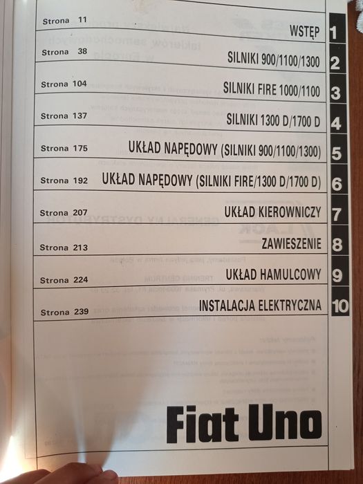 Książka pt. Fiat Uno Obsługa i Naprawa