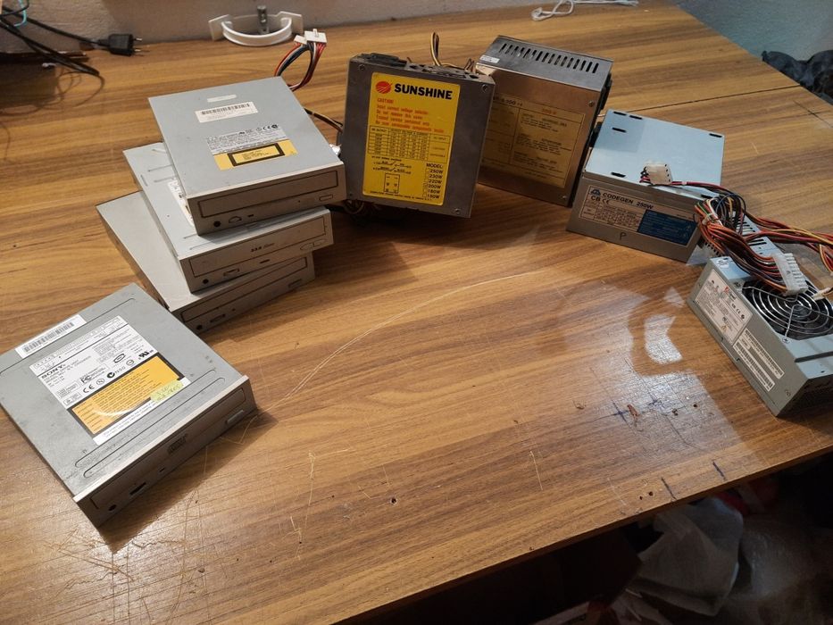 Дисковод dvd cd rom и блок питания к компьютеру 185, 250 wat