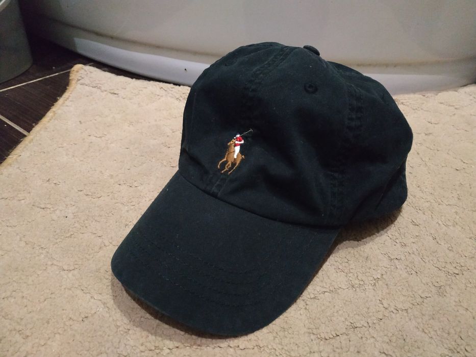 Мужская кепка,бейсболка polo ralph lauren hat cap black red pony leath