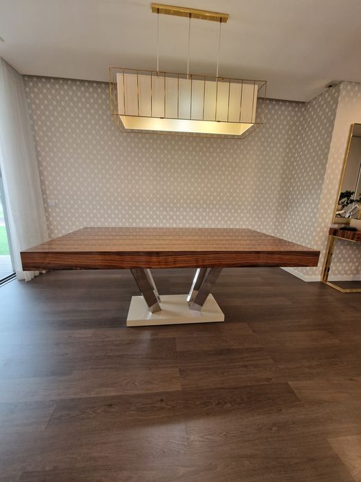 Mesa de madeira 2m extensivel 3m