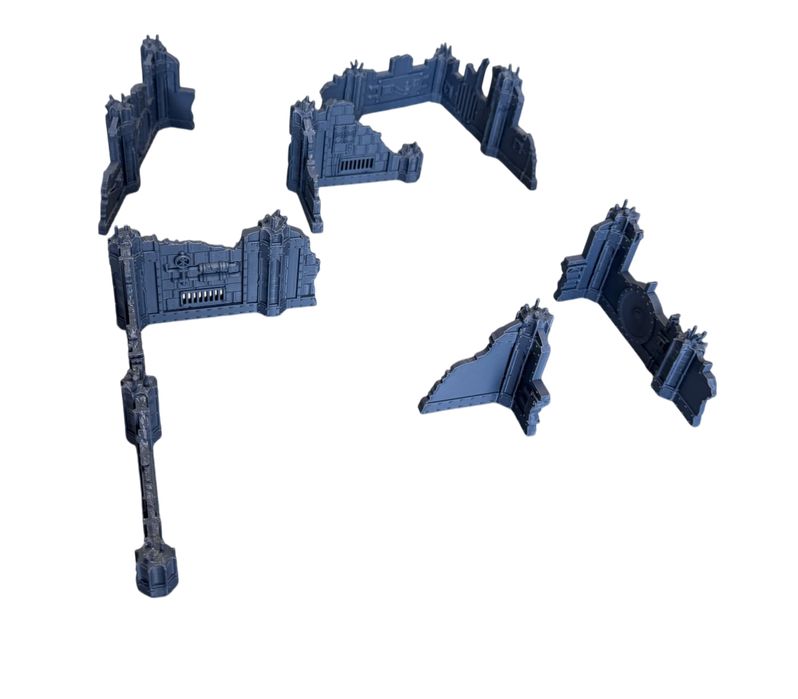 Zestaw Niskich Ruin, druk 3d do gier bitewnych grimdark