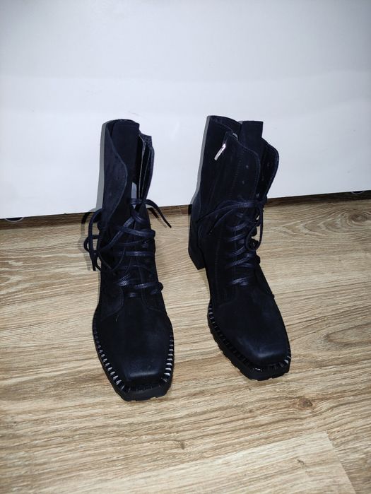 Botki Exquisite 1287 Czarne zamsz r. 37