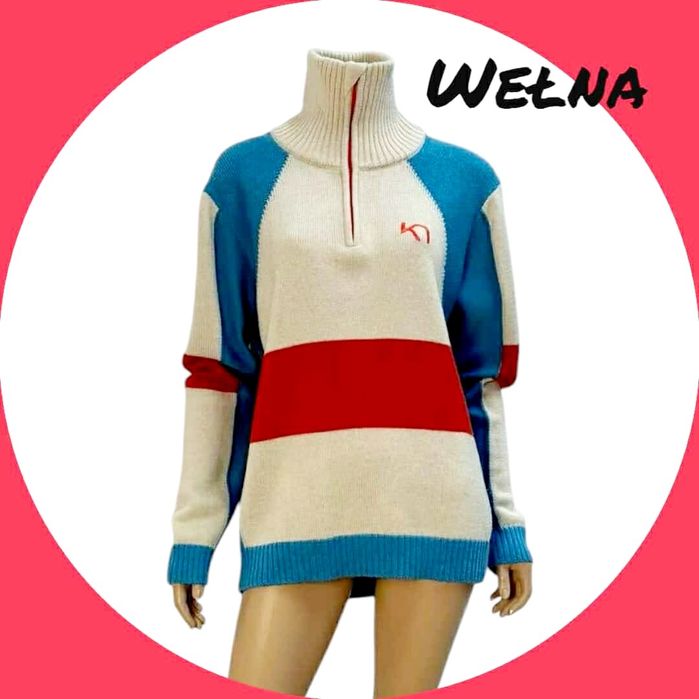 Kari Traa golf sweter damski L/XL 
50%wełna 
Rozmiar XL
kolor:kremowy