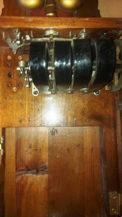 Stary telefon wiszący norweski 1910 r. nr 48A