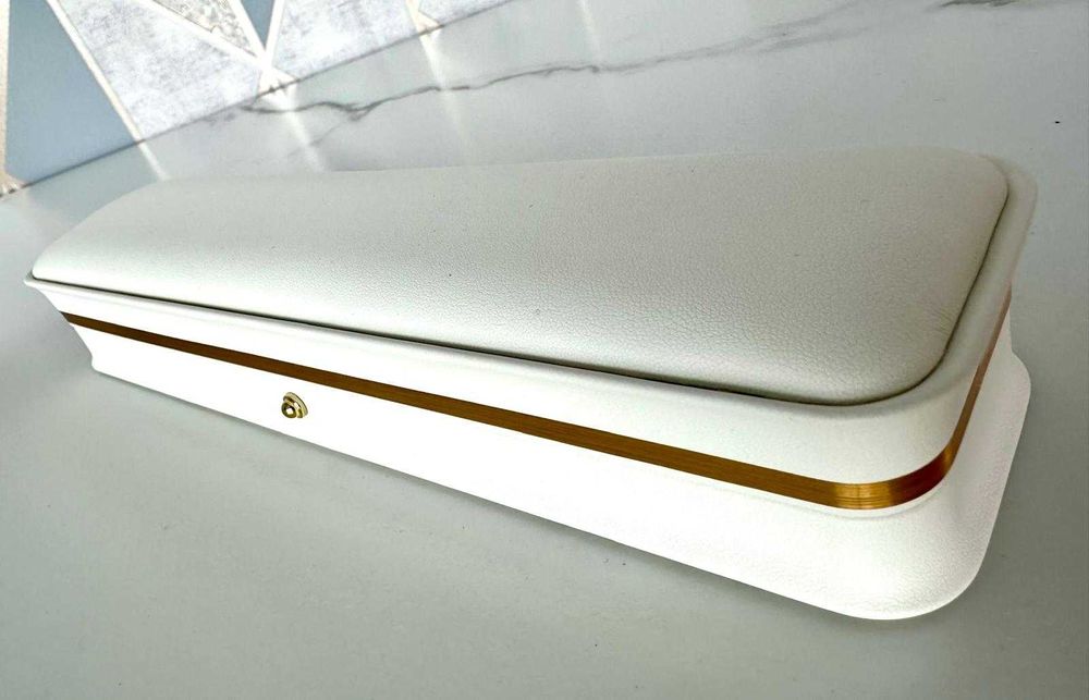 Pudełko prezentowe na Bransoletkę Łańcuszek Biało ZŁOTE Długie NOWE!