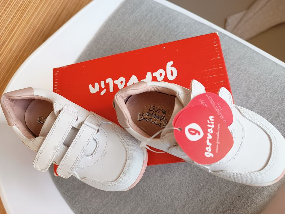 Sneakersy Garvalin Białe rozm. 23 skórzane