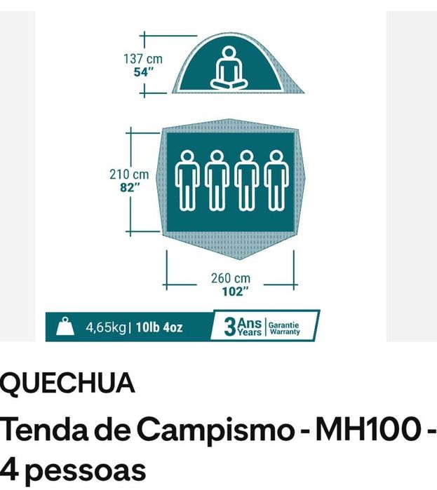 Tenda campismo + colchões e bomba