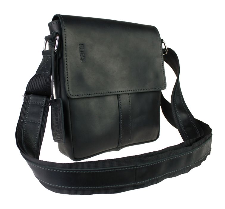 Сумка чоловіча шкіряна на плече SULLIVAN smvp72-1(25) чорна