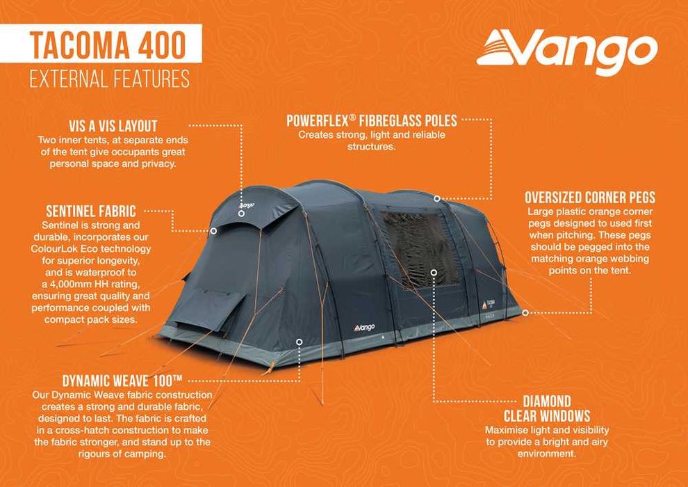 namiot 4 osobowy Vango Tacoma 400 Package