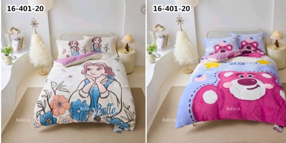 Велюрові полуторні комплекти для дітей, в асортименті