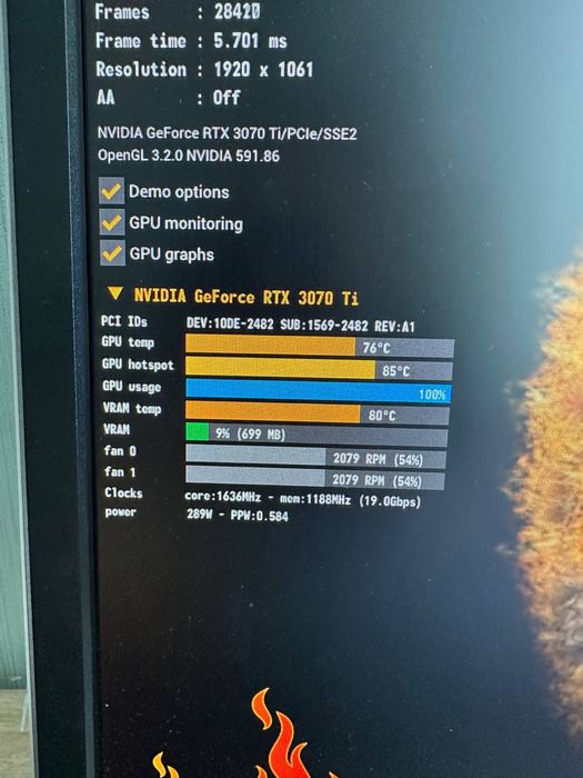 Відеокарта RTX3070ti 8 gb Palit Gaming Pro