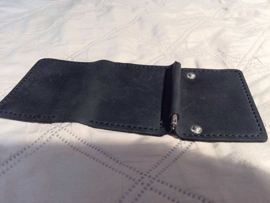 Smart кошелек с зажимом, натуральная кожа, ручная работа