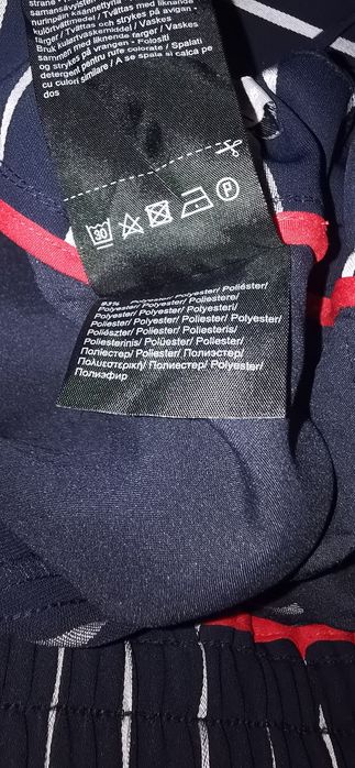 Comma - świetne granatowe spodnie/dresy w pasy roz. 36,