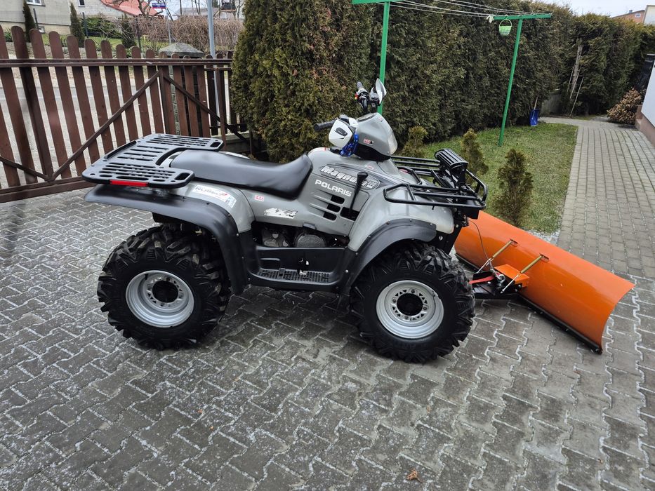 Quad Polaris Magnum 500 - 4x4 - pług  - wyciągarka