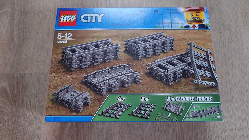 Lego City 60205 Tory proste zakręty elastyczne do pociągów