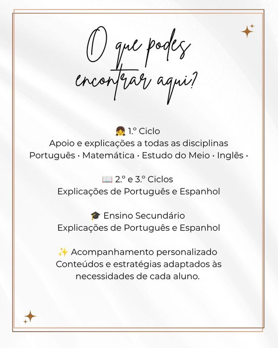 Explicações de Português e Espanhol