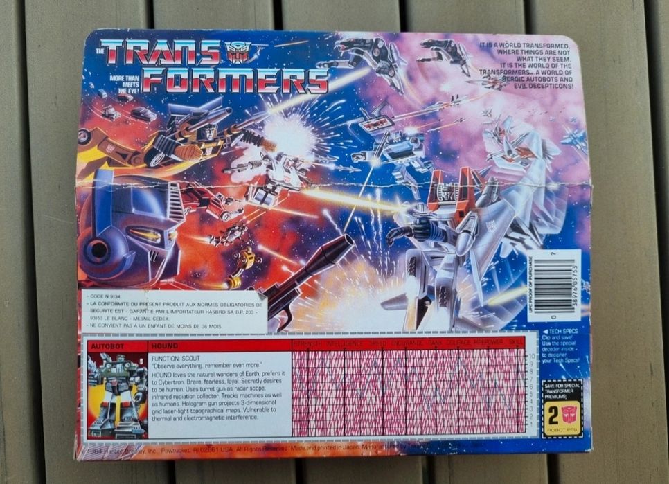 Transformers Hound G1 Vintage, Brand New, Sealed (MISB)64552389006338121