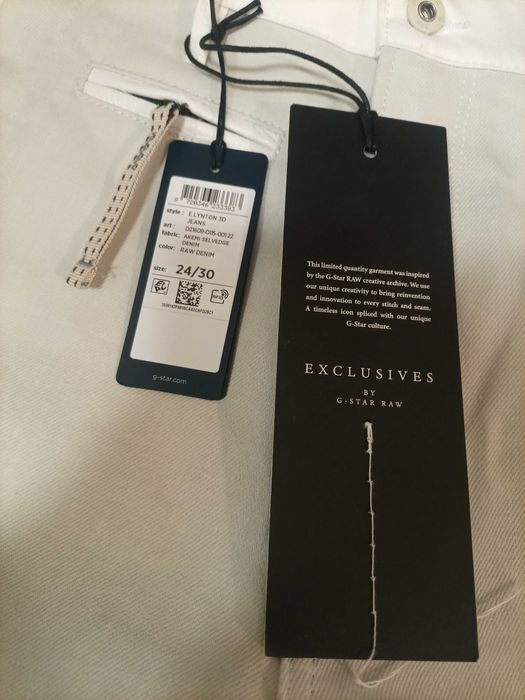 G-Star RAW Exclusives E Lynton 3D Jeans | Japoński Raw Denim | Skóra | W24 L30