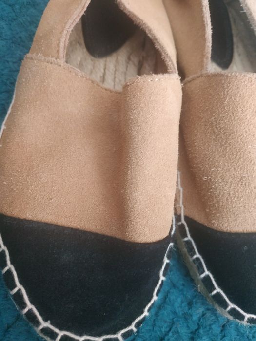 Reserved nowe skórzane espadryle37
