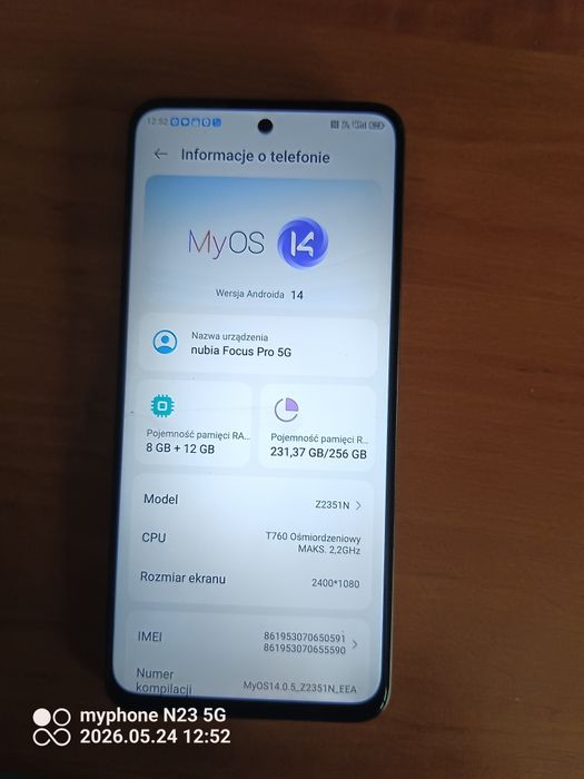 telefon Nubia Focus pro 5G