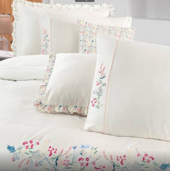 Постельное белье Sarev Nitra премиум сатин 300ТС евро с вышивкой