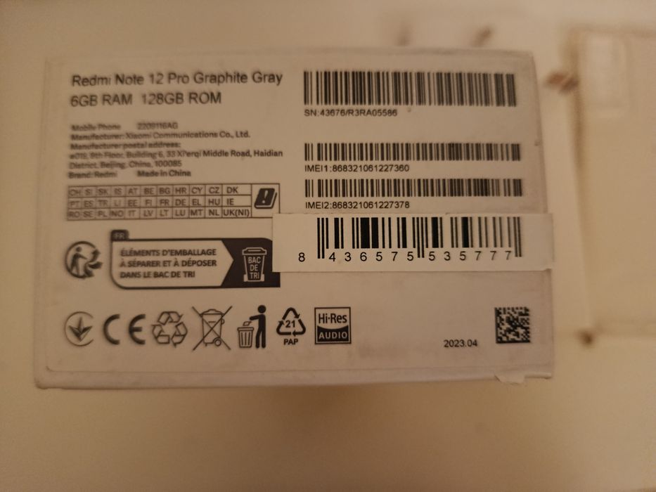 Xiaomi Redmi Note 12 Pro - Cinza