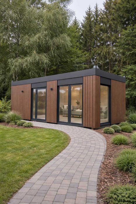 Domek modułowy całoroczny kontener biurowy pawilon kosmetyczny usługow