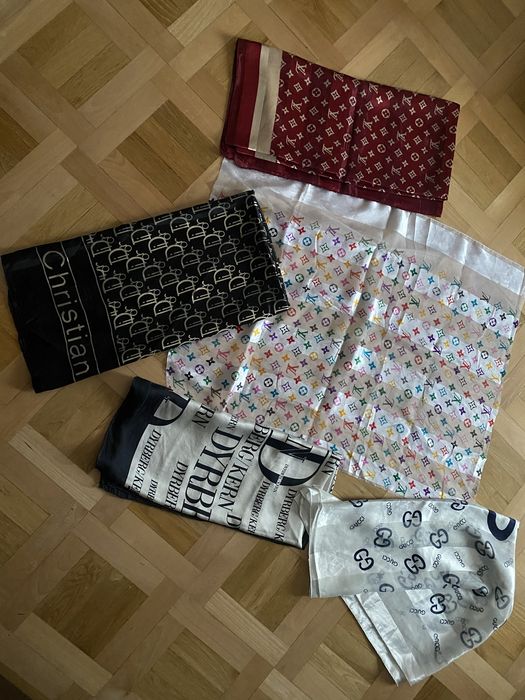 Louis Vuitton, Dior, Gucci, Dyberg Kern chusty szale apaszki