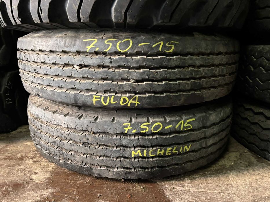 Opona Opony Ciężarowe Przemysłowe Przyczepa Naczepa 7.50-15 7.50X15 7.5-15 7.5X15 215/80R15 225/75R15 Michelin Fulda