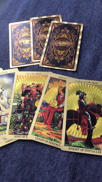 Карти золоте таро райдера уейта gold tarot фольговані